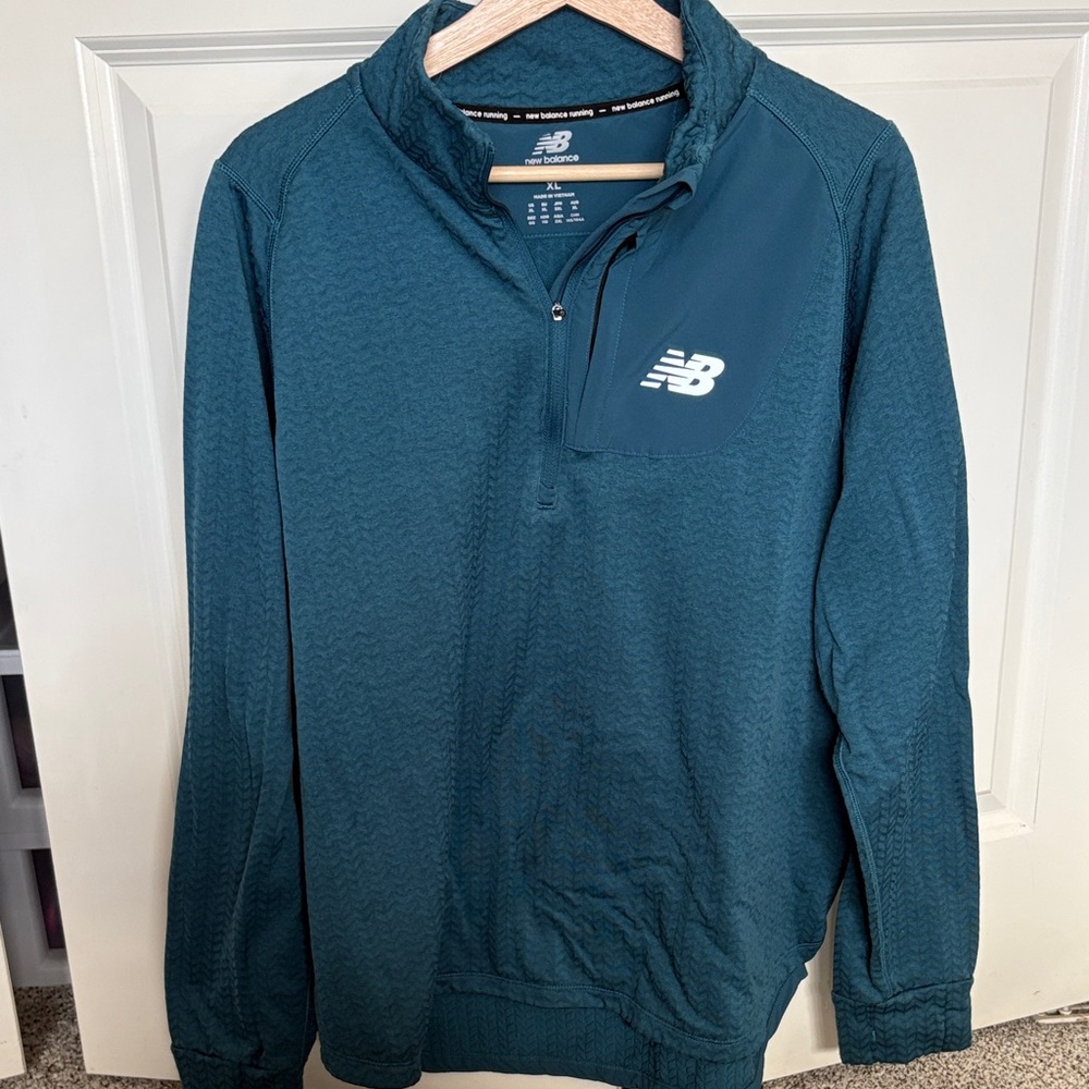 New Balance Deep Teal Half-Zip Jacket